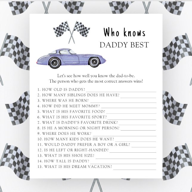 Tävling bil - Vem vet vad pappa spelar bäst (Skapare uppladdad)