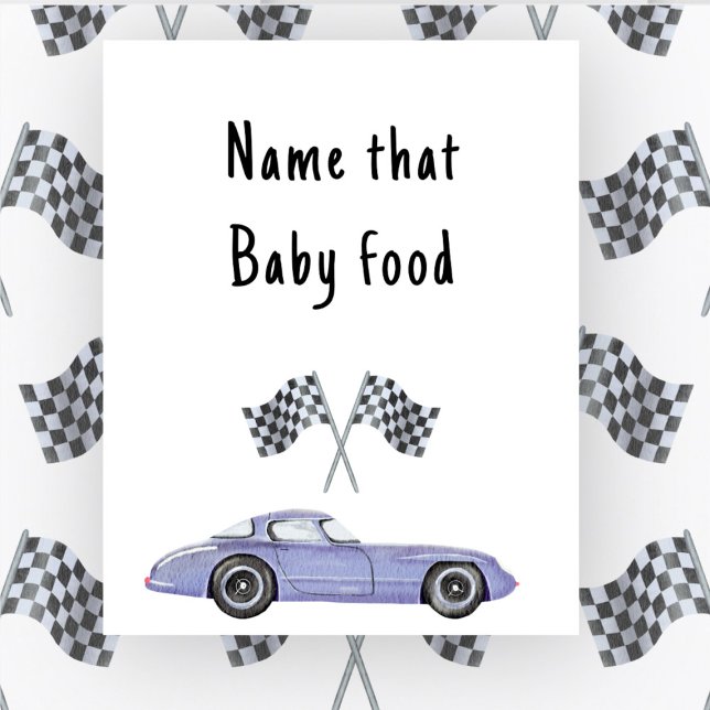 Tävling-bilbabybabyn duschar Namn den baby maten Poster (Skapare uppladdad)