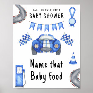 Tävling-bilbabybabyn duschar Namn den baby maten Poster