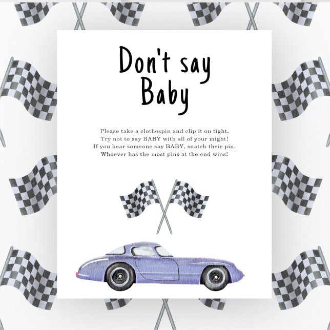 Tävling bilbarndusch Säg inte baby Poster (Skapare uppladdad)