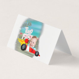 Tävling-bilens livsmedelsmärkning Två snabbfödelse Visitkort