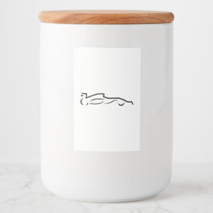 Tävling-bilrad Teckning Silhouette Mat Etikett