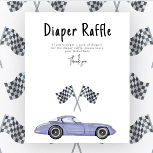 Tävling-bilsknappdusch Diaper Raffle-spel Poster