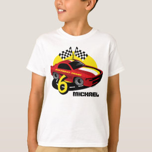 Tävling Car 6e Birthday Shirt Tee