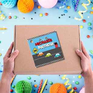 Tävling Car Boy Födelsedagsfest Gåvor Etiketter