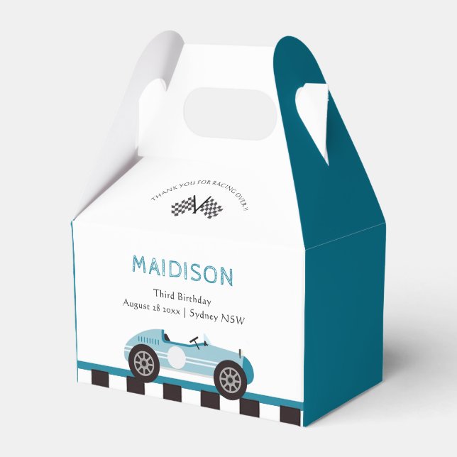 Tävling Car Boy Födelsedagsfest Presentaskar (Framsidan Sidan)