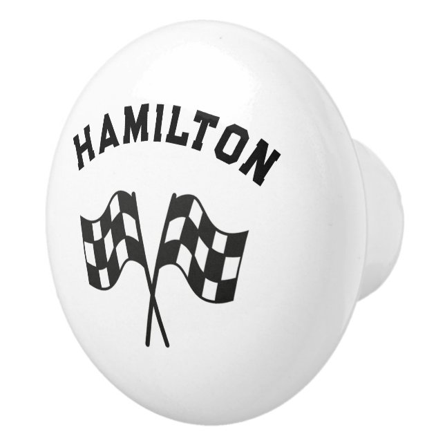 Tävling Car Flaggor Nursery Knopp (Höger)