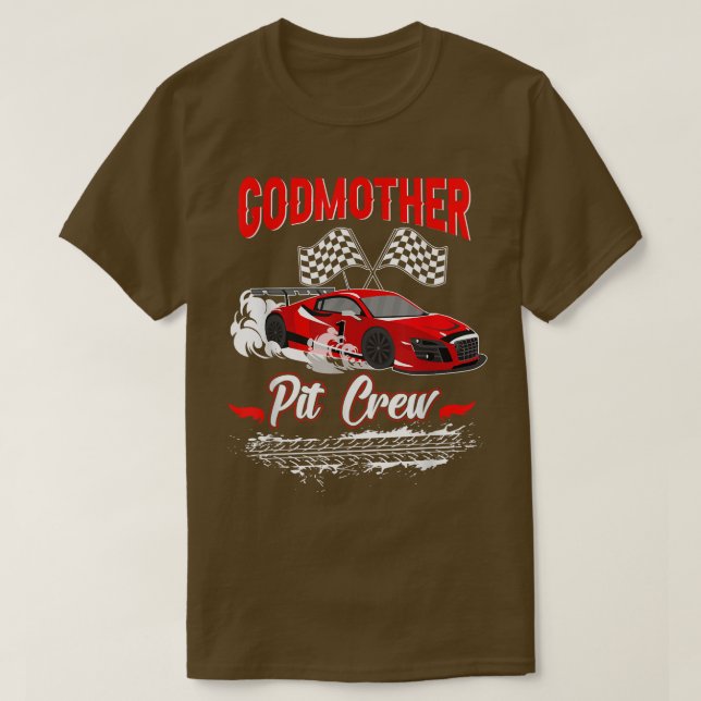 Tävling Car Födelsedagsfest Tävla Family Godmor Pi T Shirt (Design framsida)