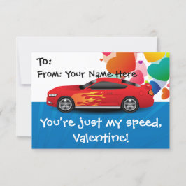 Tävling Car Kids Personlig Classroom Valentine Inbjudningar