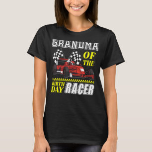 Tävling Car Party Grandma of the Birthday Racer Ra T Shirt