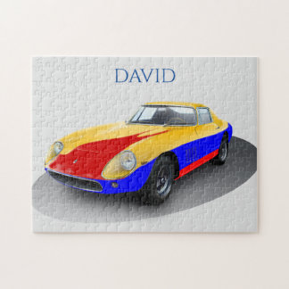 TÄVLING CAR PUZZLE. Personlig namn. Pussel