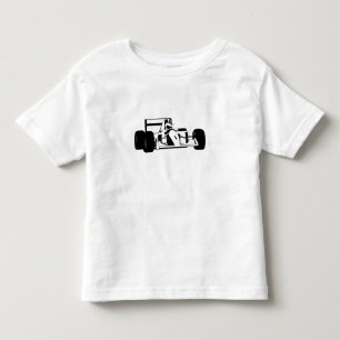 Tävling Car Silhouette svart och vit T Shirt