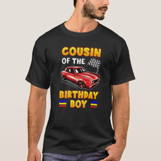 Tävling Car Småbarn Boy Tävla Cousin från födelsed T Shirt
