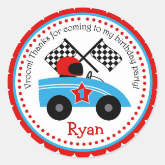 Tävling Car Stickers Runt Klistermärke
