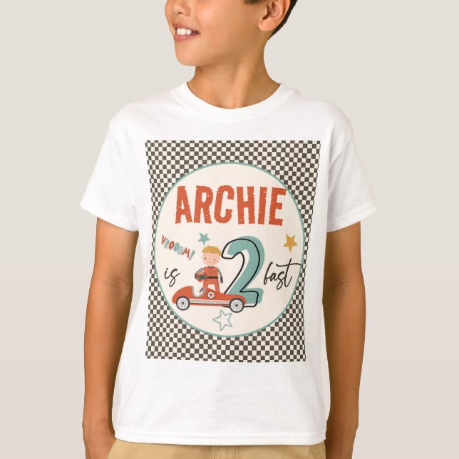 Tävling Car ThLED Kids T-Shirt (Framsida)