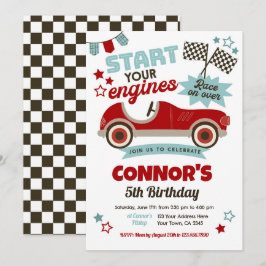 Tävling Car ThLED Party Inbjudningar