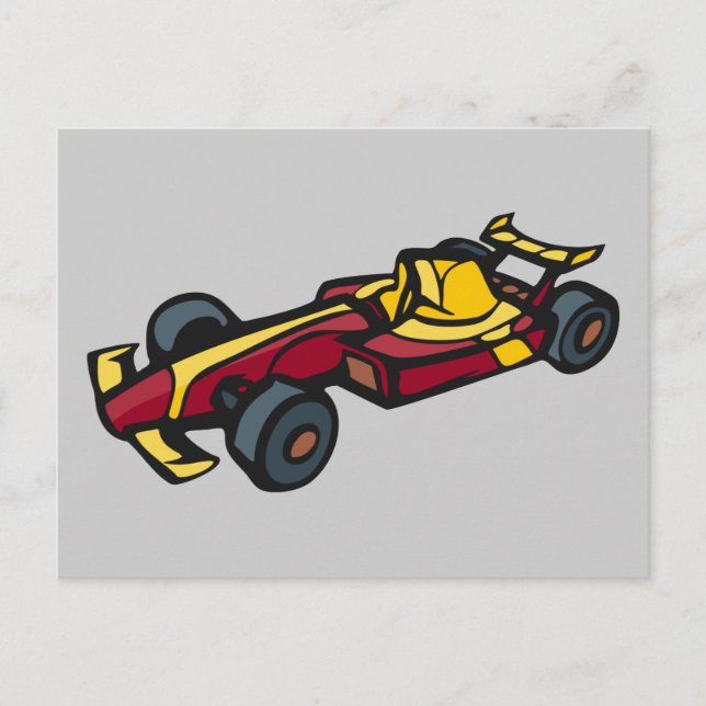 Tävling Car Vykort (Framsida)