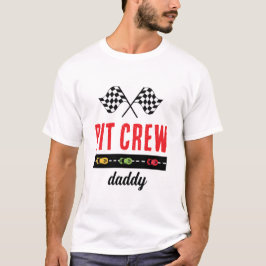 Tävling Car White Pit Crew pappa T Shirt