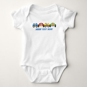 Tävling Cars Anpassningsbar Baby Romper Tröja