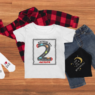 Tävling Cars Second Birthday Boy T Shirt