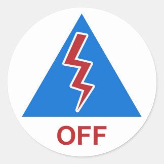 Tävling-Döda för omkopplare av "Av" Runt Klistermärke