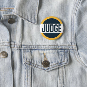Tävling domare Badge Gult Blue Knapp