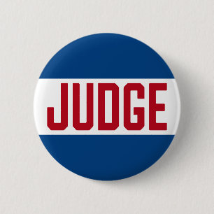 Tävling domare Badge Rött vitt blått Knapp