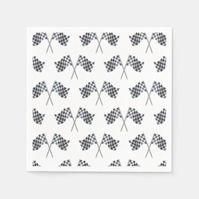 Tävling Flagga Baby Shower Napkin Pappersservett (Framsidan)