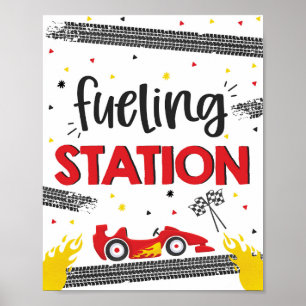 Tävling Födelsedagsfest två snabbbränsletyp Statio Poster