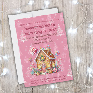 Tävling för dekoration av pepparkakshus inbjudningar
