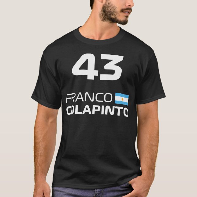 Tävling Formula Tävla Franco Colapinto T Shirt (Framsida)