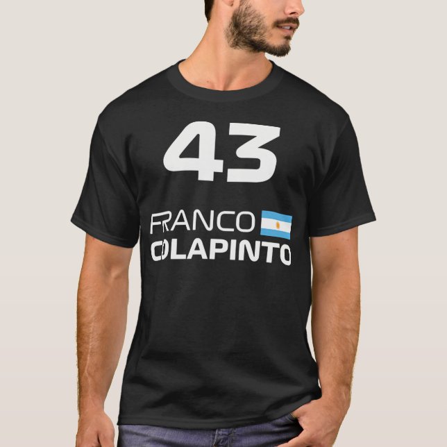 Tävling Formula Tävla Franco Colapinto T Shirt (Framsida)