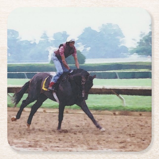 Tävling häst underlägg papper kvadrat (Framsidan)