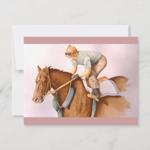 Tävling Horse and Jockey WaterColor