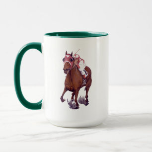 Tävling Horse är Winning Thoroughborn Mugg