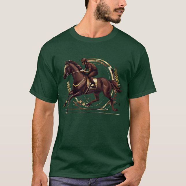 Tävling Horse Derby Party Birthday T Shirt (Framsida)