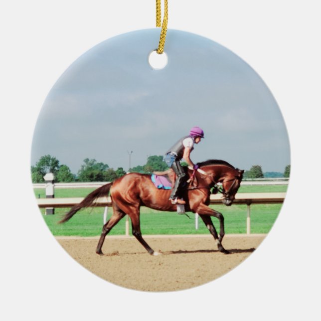 Tävling Horse Julgransprydnad Keramik (Framsidan)