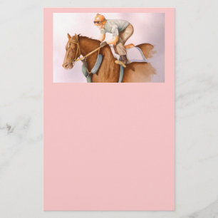 Tävling Horse och Jockey Brevpapper