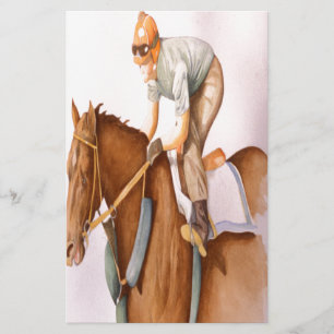 Tävling Horse och Jockey Brevpapper