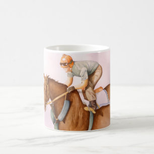 Tävling Horse och Jockey Kaffemugg