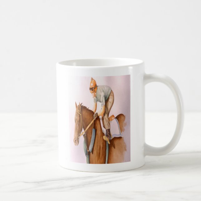 Tävling Horse och Jockey Kaffemugg (Höger)