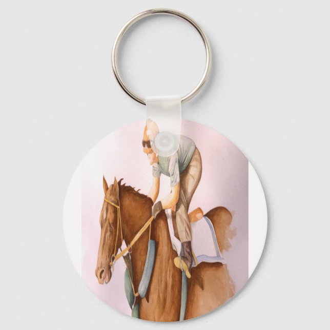 Tävling Horse och Jockey Nyckelring (Framsida)