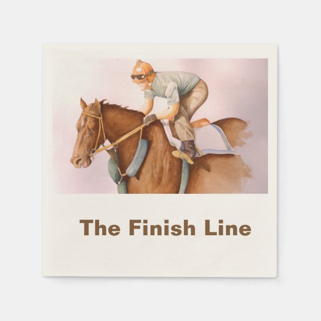 Tävling Horse och Jockey Pappersservett (Framsidan)