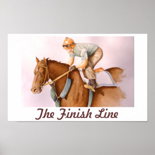 Tävling Horse och Jockey Poster