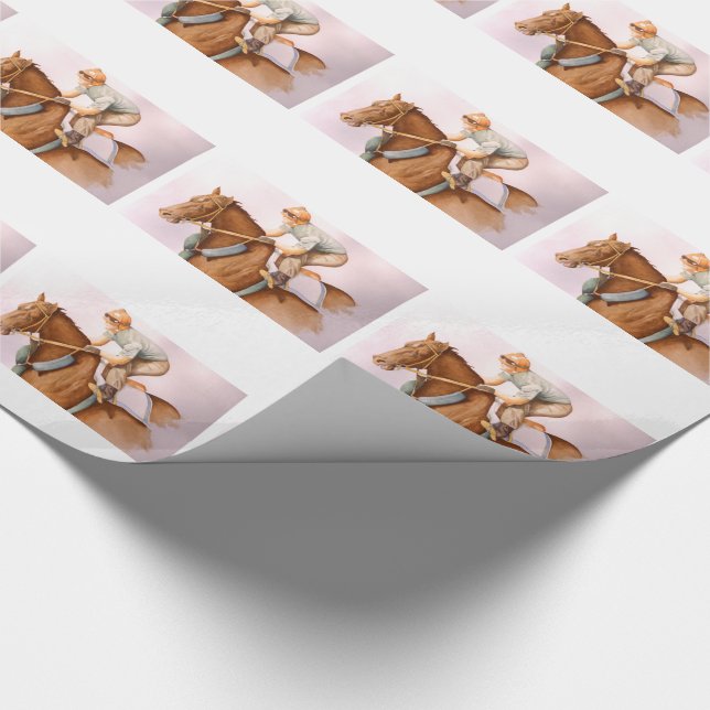 Tävling Horse och Jockey Presentpapper (Hörn)