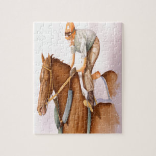 Tävling Horse och Jockey Pussel