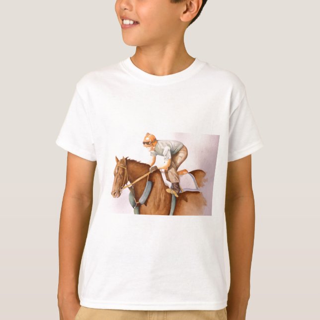 Tävling Horse och Jockey Tee (Framsida)