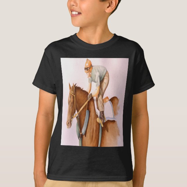 Tävling Horse och Jockey Tee (Framsida)