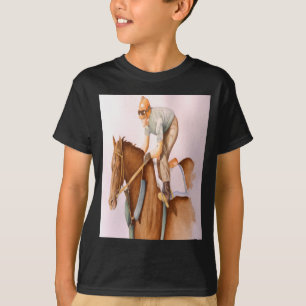Tävling Horse och Jockey Tee Shirt