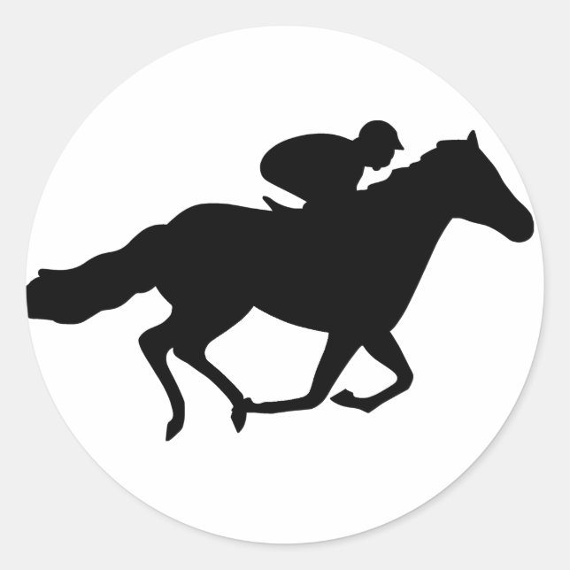 Tävling Horse Runt Klistermärke (Framsida)